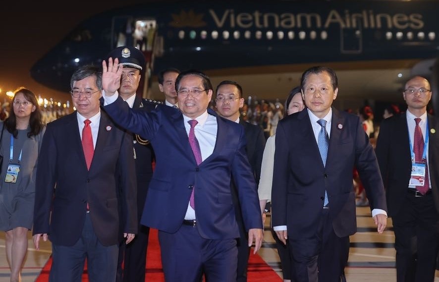 Thủ tướng Phạm Minh Chính tới Thiên Tân, bắt đầu chuyến công tác tại Trung Quốc