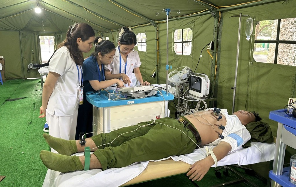 Công tác phục vụ đảm bảo y tế đã được triển khai đồng bộ, quyết liệt.