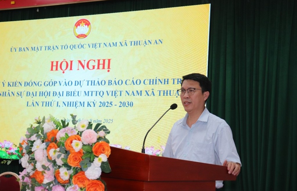 Lấy ý kiến góp ý dự thảo văn kiện trình Đại hội Đại biểu MTTQ xã Thuận An lần thứ I