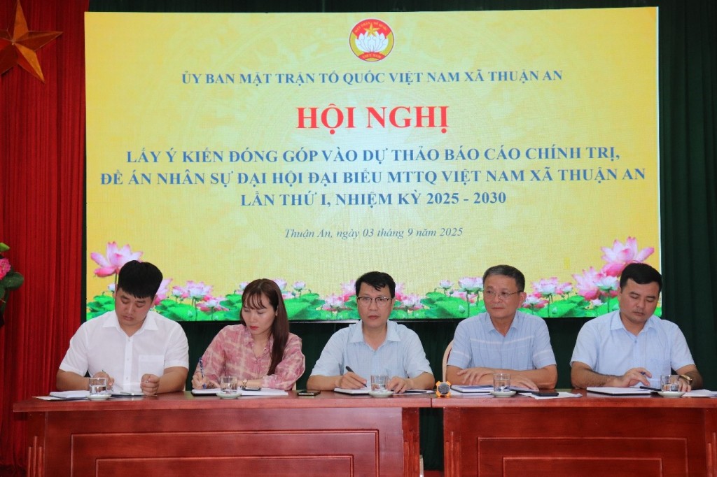 Lấy ý kiến góp ý dự thảo văn kiện trình Đại hội Đại biểu MTTQ xã Thuận An lần thứ I