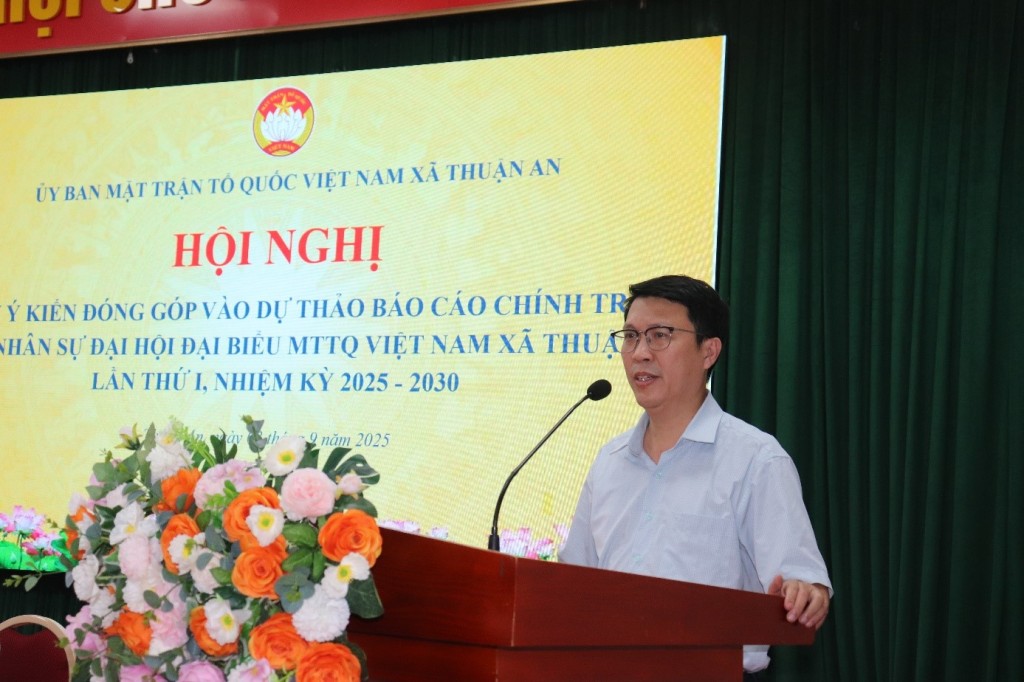 Lấy ý kiến góp ý dự thảo văn kiện trình Đại hội Đại biểu MTTQ xã Thuận An lần thứ I