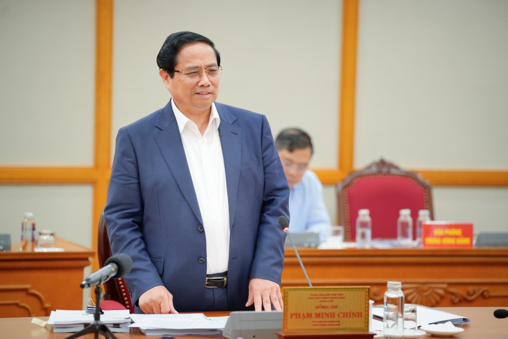 Thủ tướng Chính phủ Phạm Minh Chính phát biểu tại buổi làm việc