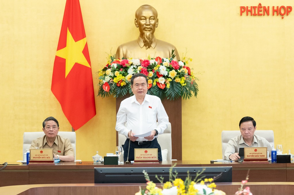 Chủ tịch Quốc hội Trần Thanh Mẫn phát biểu khai mạc phiên họp thứ 49 của Ủy ban Thường vụ Quốc hội 