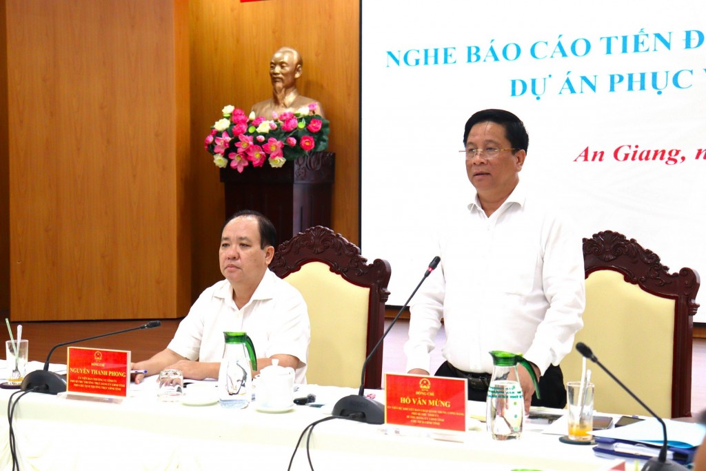 Chủ tịch UBND tỉnh An Giang Hồ Văn Mừng phát biểu chỉ đạo