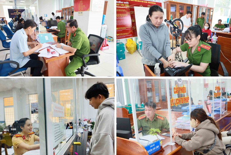 Công an tỉnh Cà Mau phục vụ thủ tục hành chính bảo đảm nhanh gọn, thuận lợi cho người dân. Công an tỉnh Cà Mau phục vụ thủ tục hành chính bảo đảm nhanh gọn, thuận lợi cho người dân.