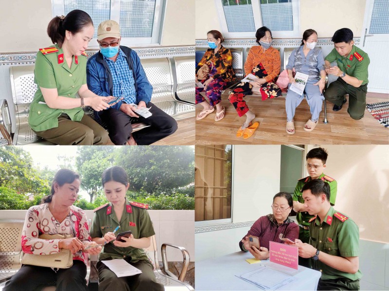 Công an tỉnh Cà Mau hỗ trợ người dân cài đặt, tích hợp sổ sức khỏe điện tử. Công an tỉnh Cà Mau hỗ trợ người dân cài đặt, tích hợp sổ sức khỏe điện tử.