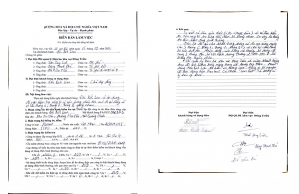 Biên bản làm việc giữa khách hàng và Đội quản lý Điện lực khu vực Đông Triều (PC Quảng Ninh) Biên bản làm việc giữa khách hàng và Đội quản lý Điện lực khu vực Đông Triều (PC Quảng Ninh)