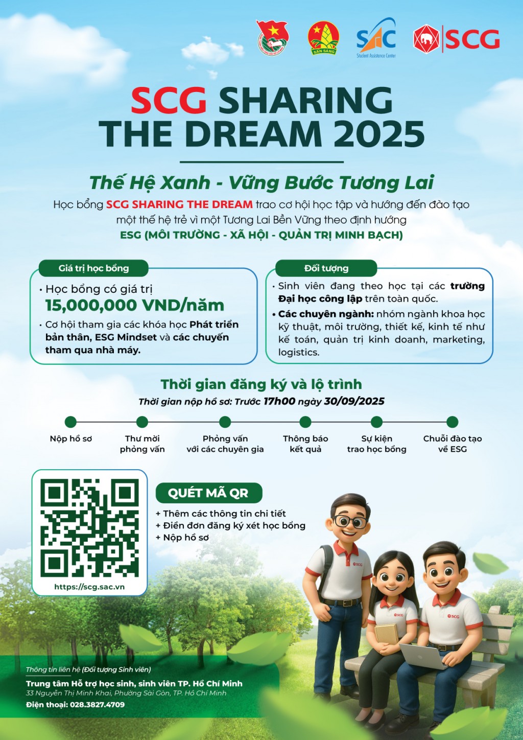 SCG Sharing the Dream 2025 quay trở lại, mang đến cơ hội học tập cho hàng trăm học sinh, sinh viên trên toàn quốc.