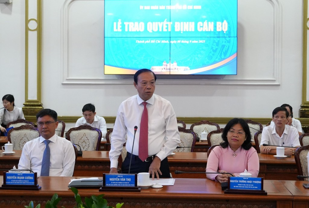 Phó Chủ tịch Thường trực UBND TP.Hồ Chí Minh Nguyễn Văn Thọ phát biểu