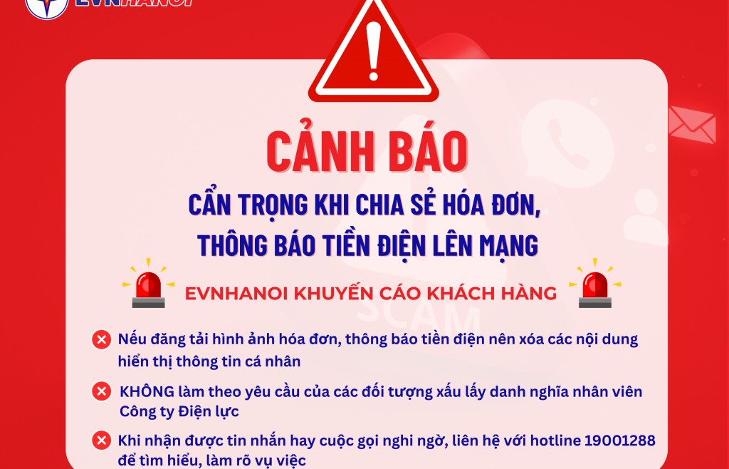 Cẩn trọng khi chia sẻ hóa đơn, thông báo tiền điện lên mạng