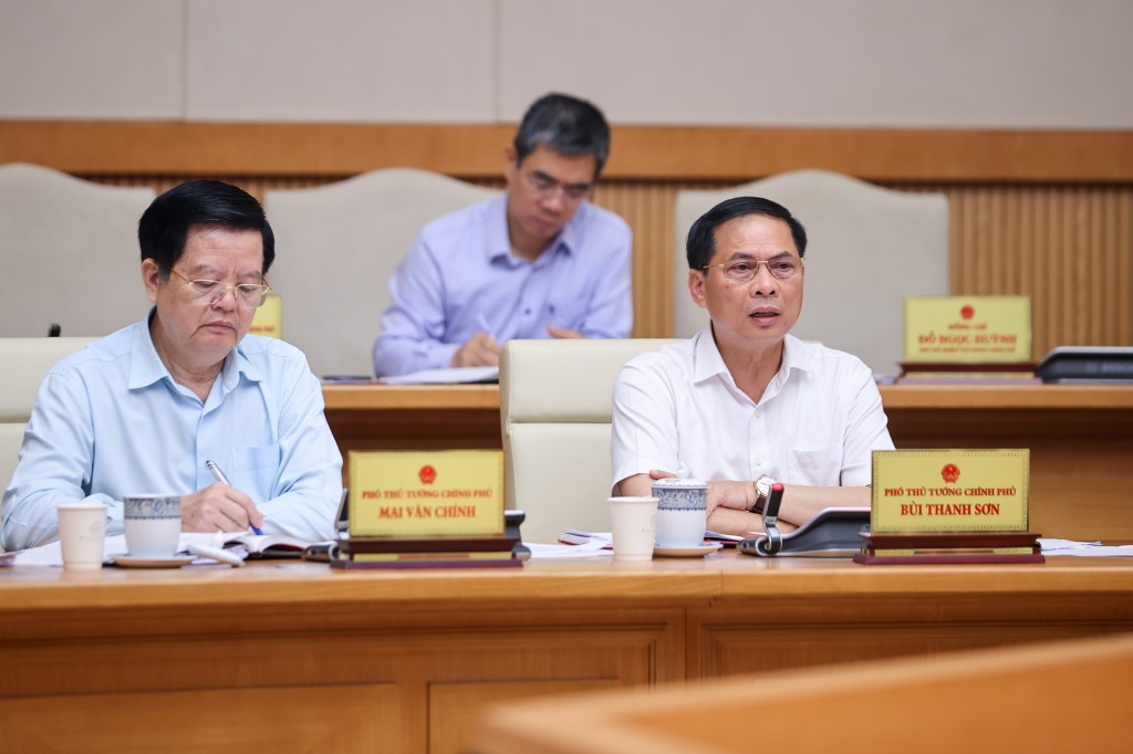 Phó Thủ tướng Bùi Thanh Sơn phát biểu - Ảnh: VGP/Nhật Bắc