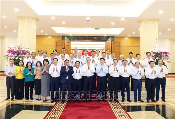 Tổng Bí thư chủ trì cuộc làm việc của Bộ Chính trị với Ban Thường vụ Đảng ủy các cơ quan Đảng Trung ương Chú thích ảnh