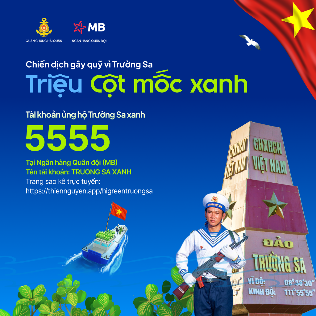 Dù hiếm khi có cơ hội được đặt chân tới Trường Sa nhưng mỗi người Việt Nam đều có thể “hóa thân” thành chiến sĩ Hải quân góp cây vượt sóng ra đảo xa. 