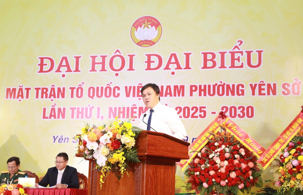 Đồng chí Nguyễn Thái Sơn là Chủ tịch UB MTTQ Việt Nam phường Yên Sở nhiệm kỳ 2025 - 2030