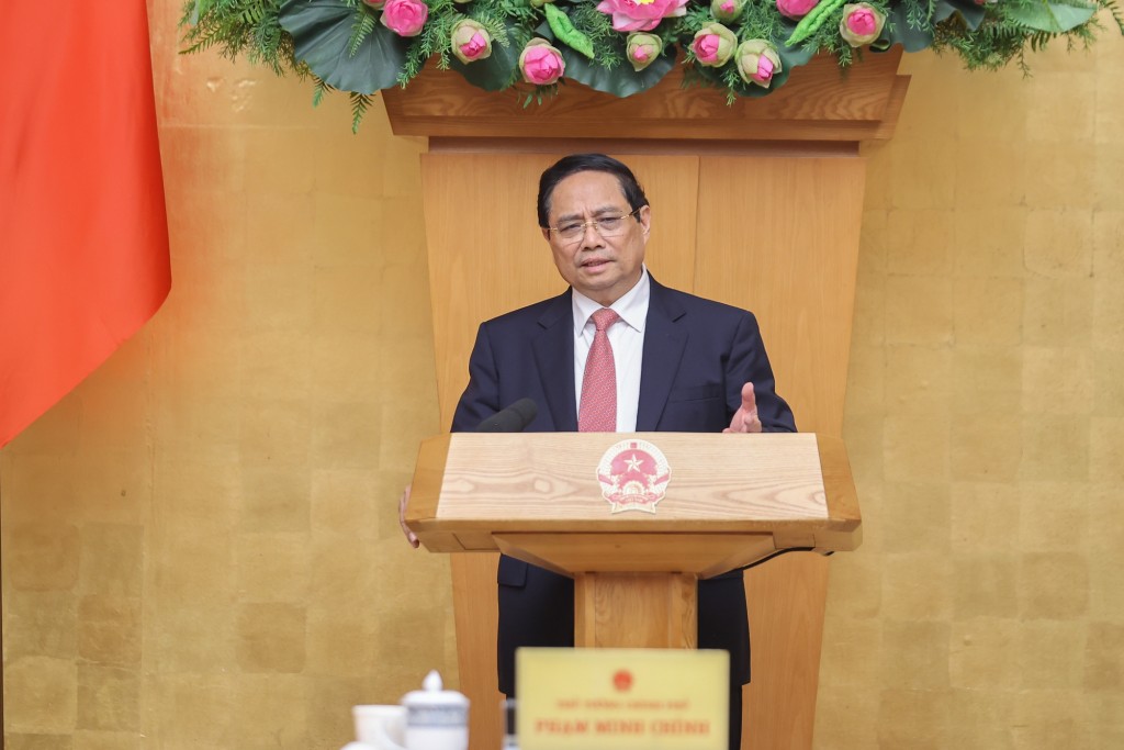 Thủ tướng Chính phủ Phạm Minh Chính, Trưởng Ban Chỉ đạo Nhà nước các công trình, dự án quan trọng quốc gia, trọng điểm ngành giao thông vận tải chủ trì họp phiên thứ 20 của Ban Chỉ đạo - Ảnh: VGP/Nhật Bắc