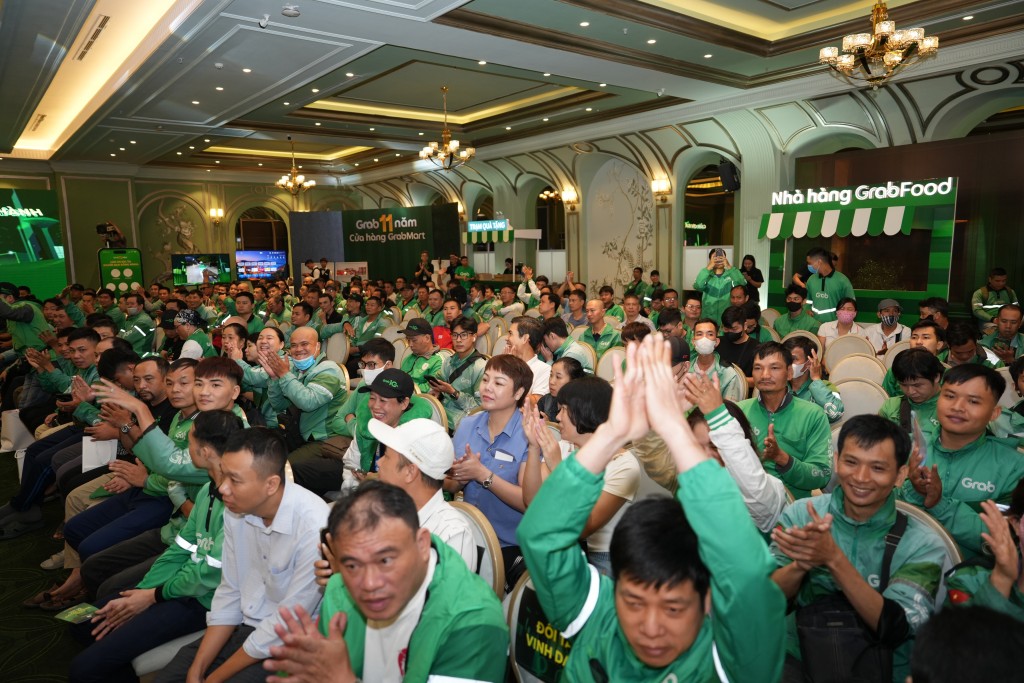 Đông đảo đối tác tài xế Grab đến tham dự sự kiện