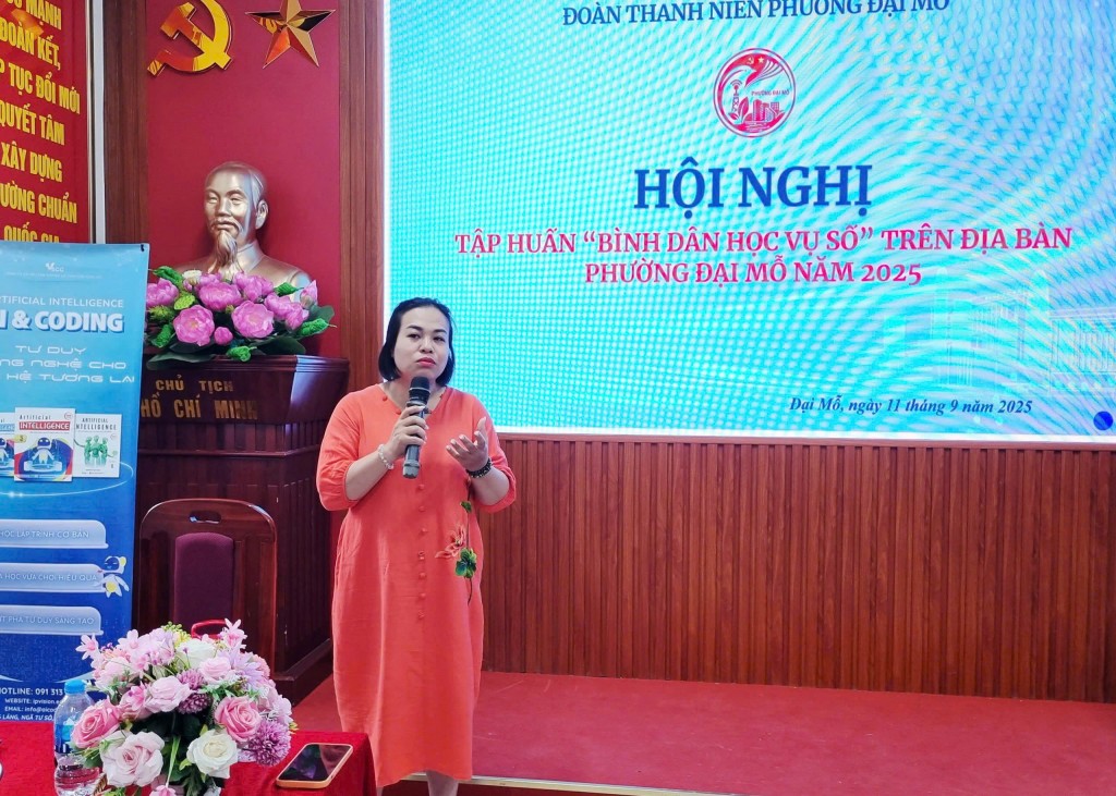 Nhà báo Lương Thị Thanh Ngà - Báo cáo viên hội nghị