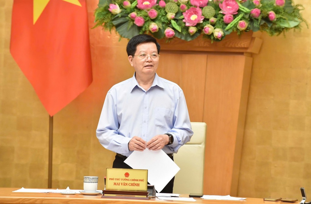 Phó Thủ tướng Mai Văn Chính chủ trì cuộc làm việc với các bộ, ngành, cơ quan về công tác tổng kết, khen thưởng, bế mạc Triển lãm Thành tựu đất nước - Ảnh: VGP/Giang Thanh