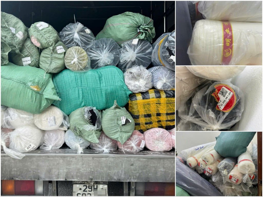 Xe tải thùng kín chở nhiều cây vải, không có giấy tờ Xe tải thùng kín chở nhiều cây vải, không có giấy tờ