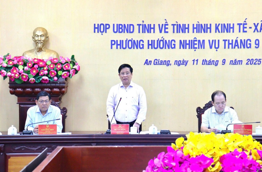Chủ tịch UBND tỉnh An Giang Hồ Văn Mừng phát biểu chỉ đạo tại cuộc họp Chủ tịch UBND tỉnh An Giang Hồ Văn Mừng phát biểu chỉ đạo tại cuộc họp