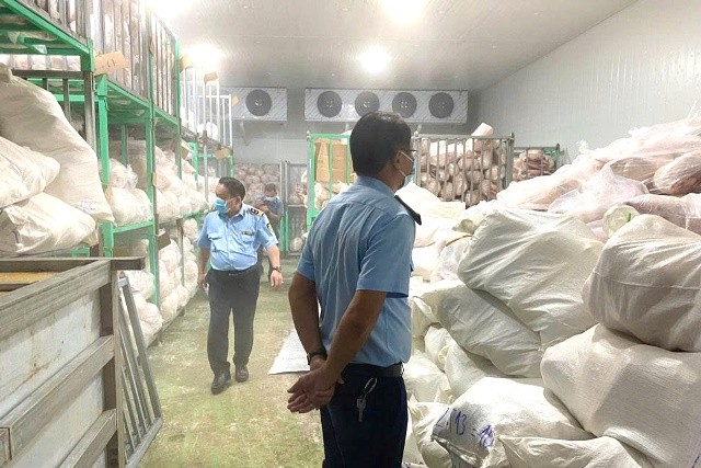 Lực lượng chức năng phát hiện cơ sở của ông H tàng trữ hơn 100 tấn heo quay, heo sữa không rõ nguồn gốc Lực lượng chức năng phát hiện cơ sở của ông H tàng trữ hơn 100 tấn heo quay, heo sữa không rõ nguồn gốc