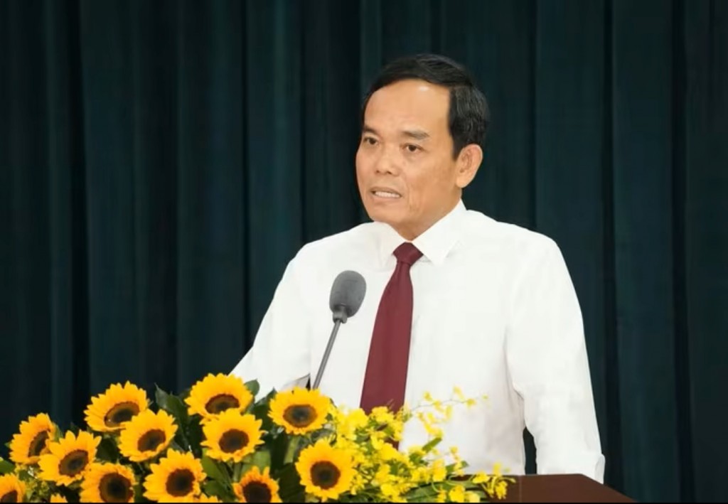 Bí thư Thành ủy TP Hồ Chí Minh Trần Lưu Quang phát biểu tại hội nghị (Ảnh: Thuận Văn)