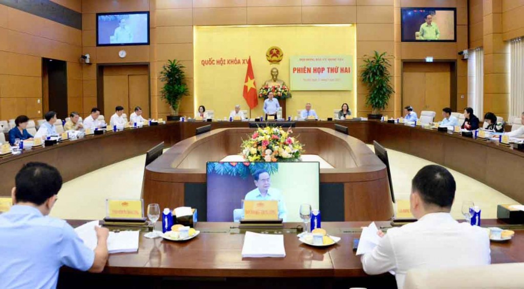 Chủ tịch Quốc hội Trần Thanh Mẫn, Chủ tịch Hội đồng Bầu cử quốc gia đã chủ trì Phiên họp