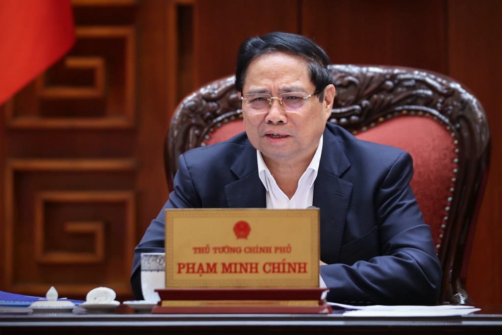 Thủ tướng Phạm Minh Chính chủ trì cuộc họp của Thường trực Chính phủ về một số nội dung quan trọng, trong đó có nội dung rà soát, thúc đẩy hoàn thành tuyến cao tốc Bắc – Nam phía Đông trong năm 2025 - Ảnh: VGP/Nhật Bắc