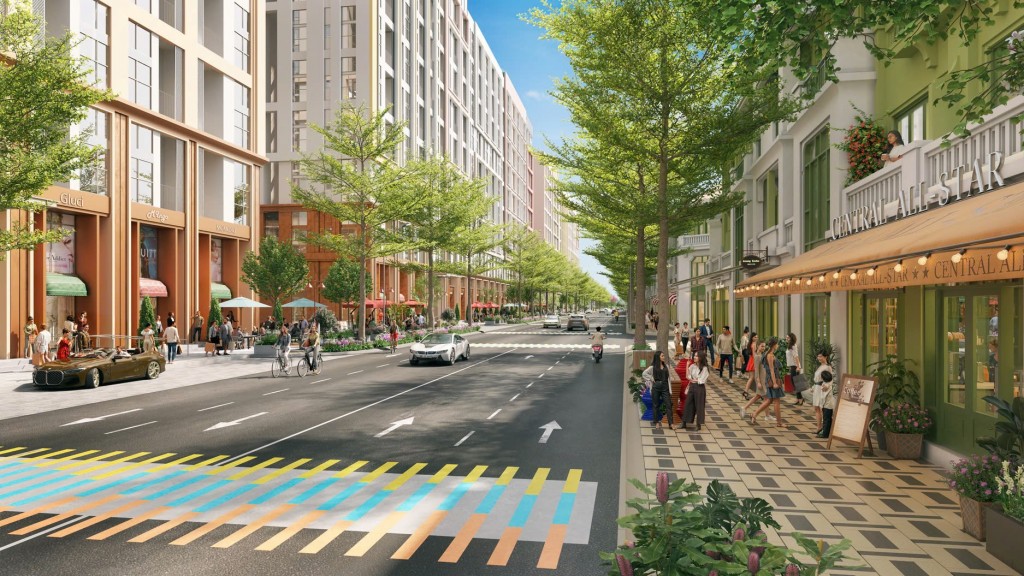 Thiết kế mặt tiền 4–8m giúp nhà phố Flora Avenue khai thác tối đa giá trị kinh doanh. (Ảnh: Sun Property)