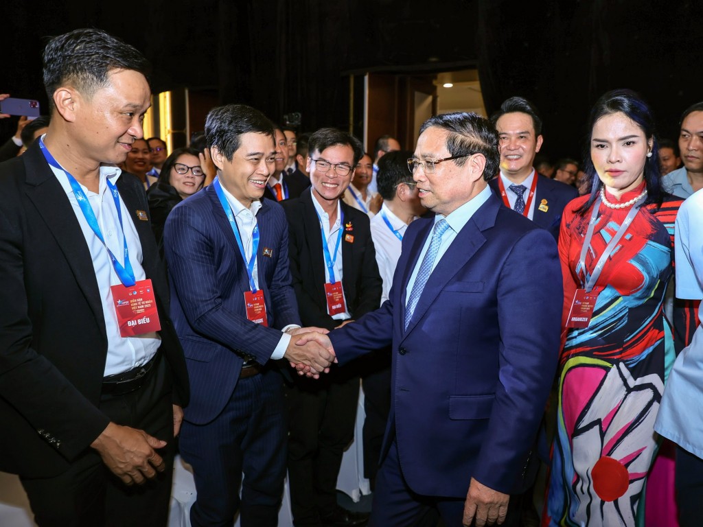 Thủ tướng Chính phủ Phạm Minh Chính dự phiên Đối thoại cấp cao của Diễn đàn Kinh tế tư nhân Việt Nam (VPSF) năm 2025 - Ảnh: VGP/Nhật Bắc