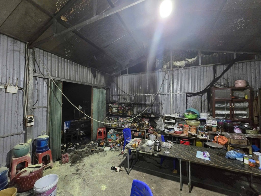 Hiện trường xảy ra vụ cháy