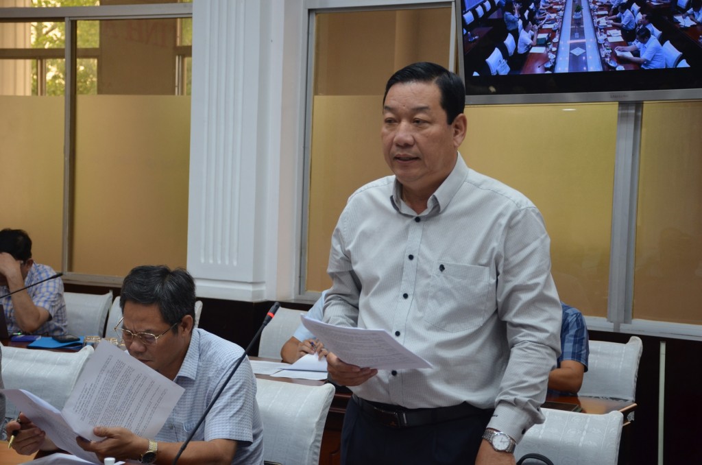 Đại diện Sở Văn hóa và Thể thao tỉnh An Giang phát biểu tại buổi làm việc