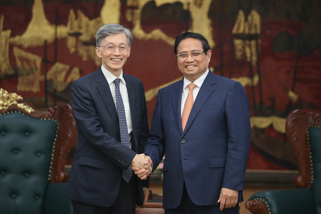 Thủ tướng Phạm Minh Chính khẳng định, Việt Nam luôn trân trọng sự hỗ trợ tích cực, hiệu quả của IMF trong quá trình đổi mới, mở cửa, hội nhập quốc tế, góp phần quan trọng vào việc củng cố ổn định kinh tế vĩ mô, kiểm soát lạm phát, thúc đẩy tăng trưởng... - Ảnh: VGP/Nhật Bắc