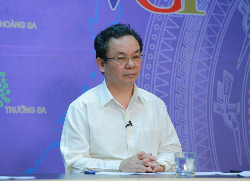GS.TS. Hoàng Văn Cường, Đại biểu Quốc hội, Phó Chủ tịch Hội đồng giáo sư Nhà nước tại Tọa đàm - Ảnh: VGP/Minh Khôi