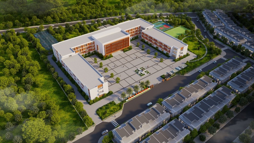 Trường Tiểu học, THCS & THPT FPT Vinh nằm giữa đại công viên xanh Eco Central Park