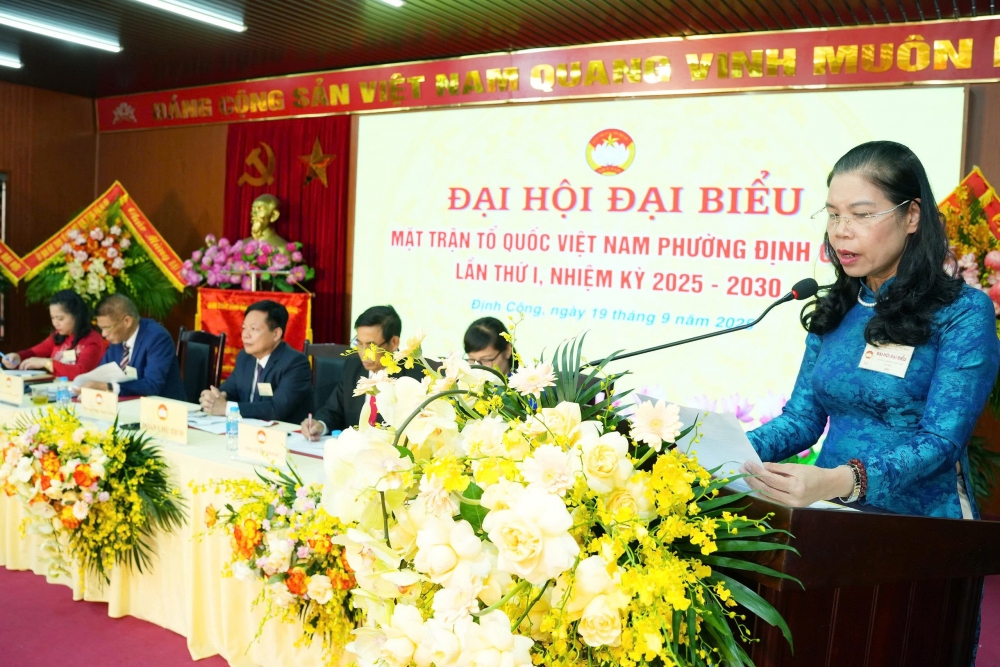 Khí thế mới từ Đại hội MTTQ Việt Nam phường Định Công lần thứ I Khí thế mới từ Đại hội MTTQ Việt Nam phường Định Công lần thứ I