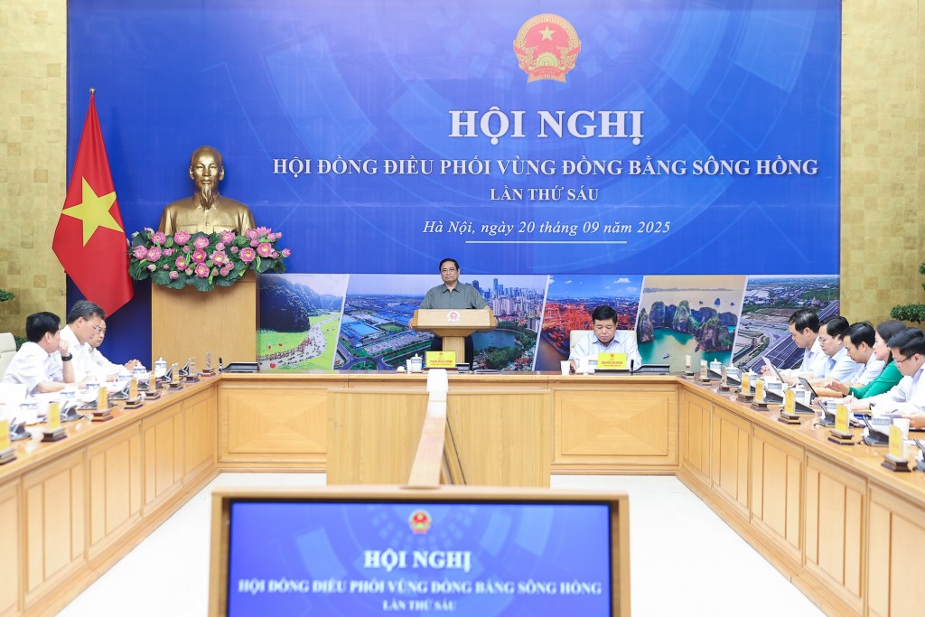 Hội nghị Hội đồng điều phối vùng Đồng bằng sông Hồng lần thứ 6- Ảnh: VGP/Nhật Bắc Hội nghị Hội đồng điều phối vùng Đồng bằng sông Hồng lần thứ 6- Ảnh: VGP/Nhật Bắc