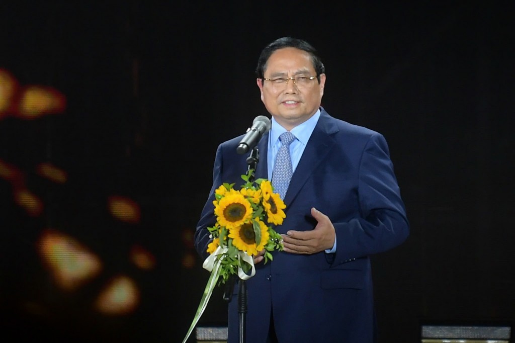 Thủ tướng Phạm Minh Chính phát biểu tại sự kiện - Ảnh: VTV