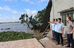 Đồng Tháp công bố tình huống khẩn cấp sạt lở bờ sông Tiền