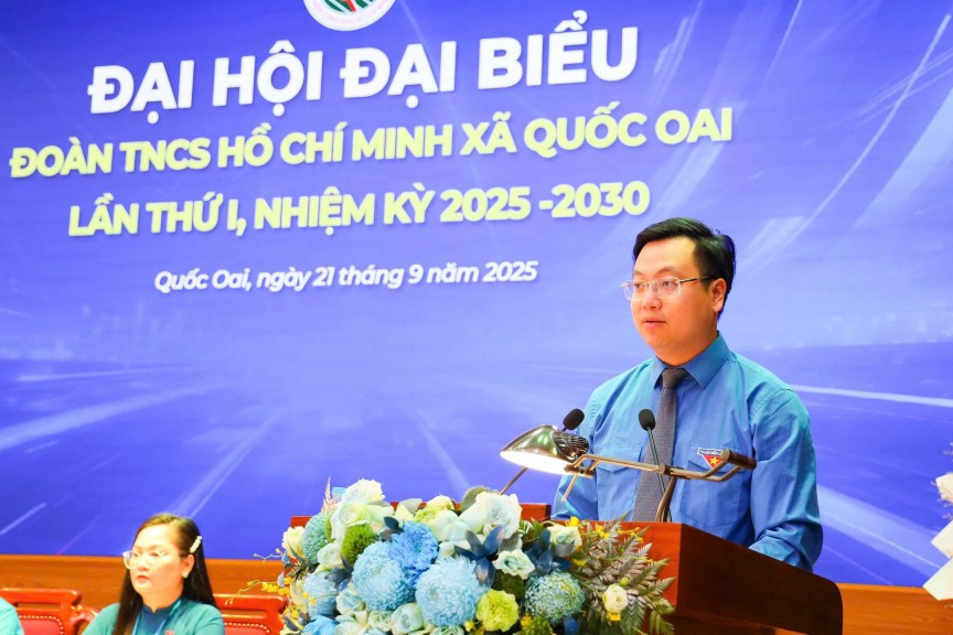 Phó Bí thư Thành đoàn Hà Nội Trần Quang Hưng phát biểu tại Đại hội Phó Bí thư Thành đoàn Hà Nội Trần Quang Hưng phát biểu tại Đại hội