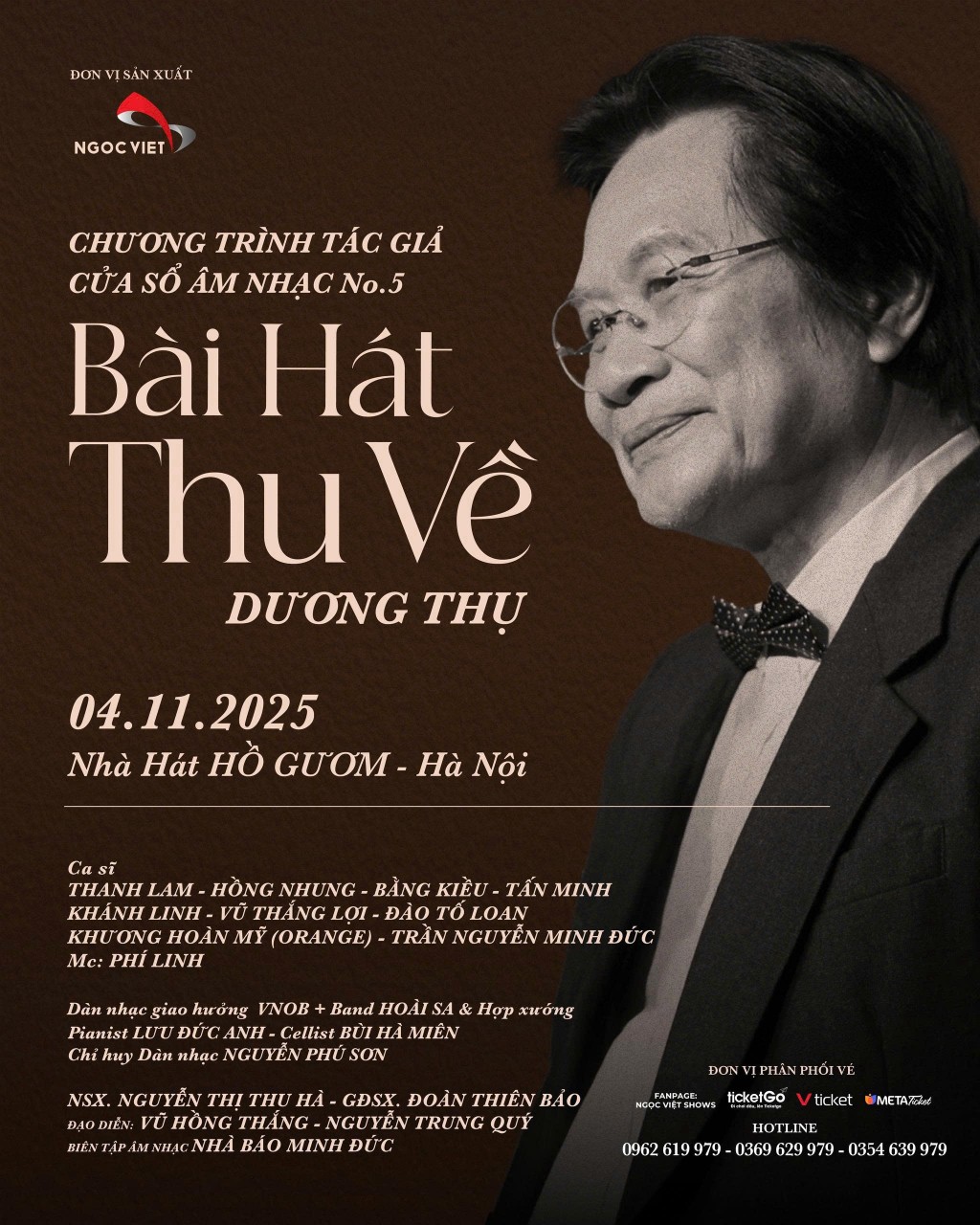 “Dương Thụ - Bài hát thu về” sẽ đưa khán giả trở về với những hoài niệm đẹp đẽ của tuổi trẻ, tình yêu và ký ức thanh xuân