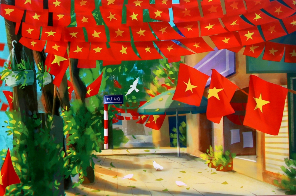 Ngắm những bức tranh đầy tinh thần tự hào dân tộc Ngắm những bức tranh đầy tinh thần tự hào dân tộc