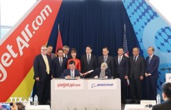 Chủ tịch nước Lương Cường dự lễ bàn giao tàu bay Boeing đầu tiên cho Vietjet