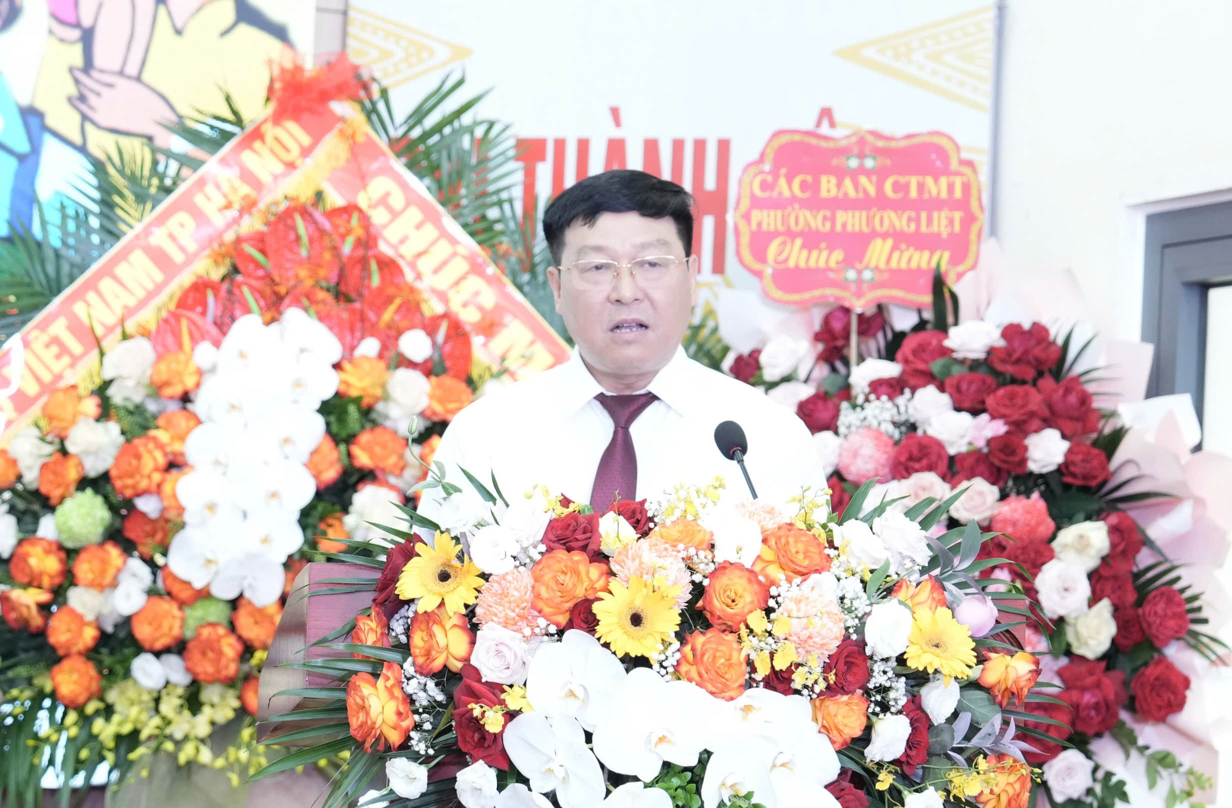 Phó Chủ tịch MTTQ Việt Nam thành phố Hà Nội Phạm Anh Tuấn phát biểu chỉ đạo tại Đại hội