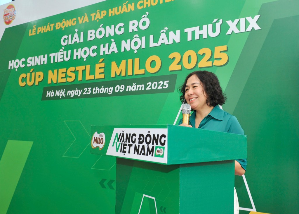 Khởi động Giải Bóng rổ Học sinh Tiểu học Hà Nội Cúp Nestlé MILO 2025
