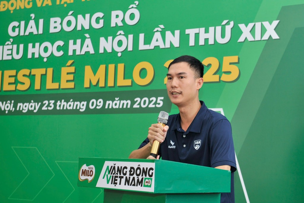 Khởi động Giải Bóng rổ Học sinh Tiểu học Hà Nội Cúp Nestlé MILO 2025