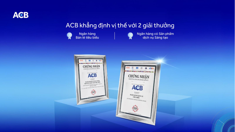 Ngân hàng ACB được vinh danh ở 2 hạng mục quan trọng