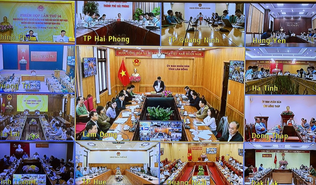 Các địa phương tham dự trực tuyến - Ảnh: VGP/Nhật Bắc