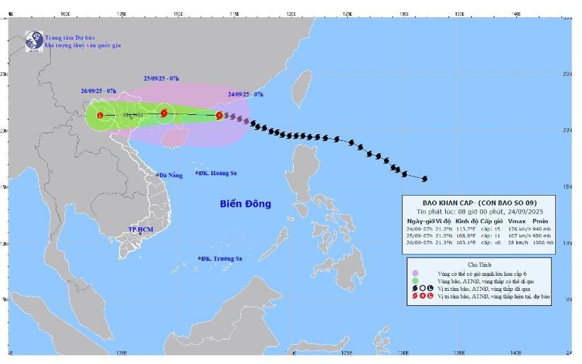 Bão Ragasa đi vào phía Nam tỉnh Quảng Đông và giảm cấp