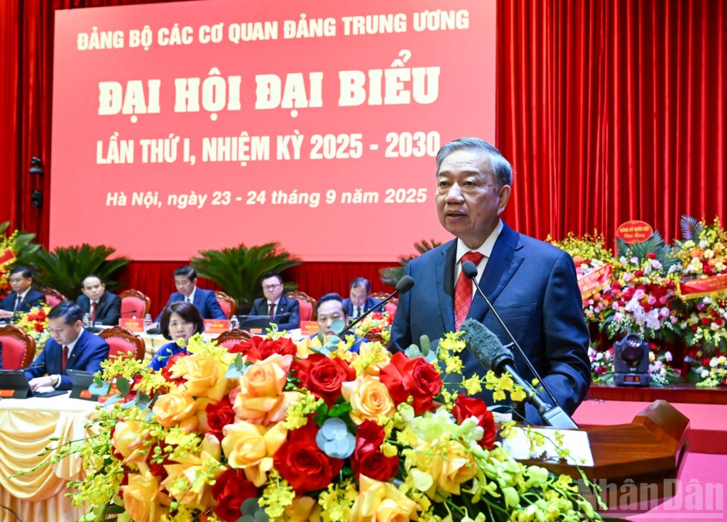 Bài phát biểu của Tổng Bí thư Tô Lâm tại Đại hội đại biểu Đảng bộ các cơ quan Đảng Trung ương lần thứ nhất Bài phát biểu của Tổng Bí thư Tô Lâm tại Đại hội đại biểu Đảng bộ các cơ quan Đảng Trung ương lần thứ nhất